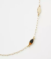 Tortoiseshell Print Station Necklace