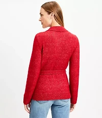 Collared Belted Cardigan