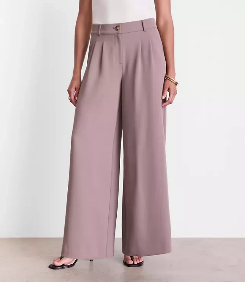 Tall LOFT Versa Crepe Drape Palazzo Pant