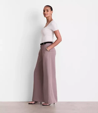 Tall LOFT Versa Crepe Drape Palazzo Pant