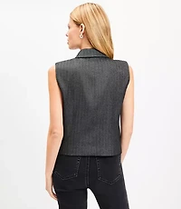 Shimmer Herringbone Double Breasted Vest