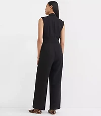 Crepe Lapel Jumpsuit