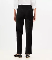 Curvy Pintucked Full Length Straight Pants Velvet