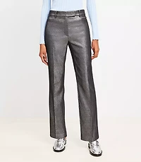 Straight Pants Metallic Texture