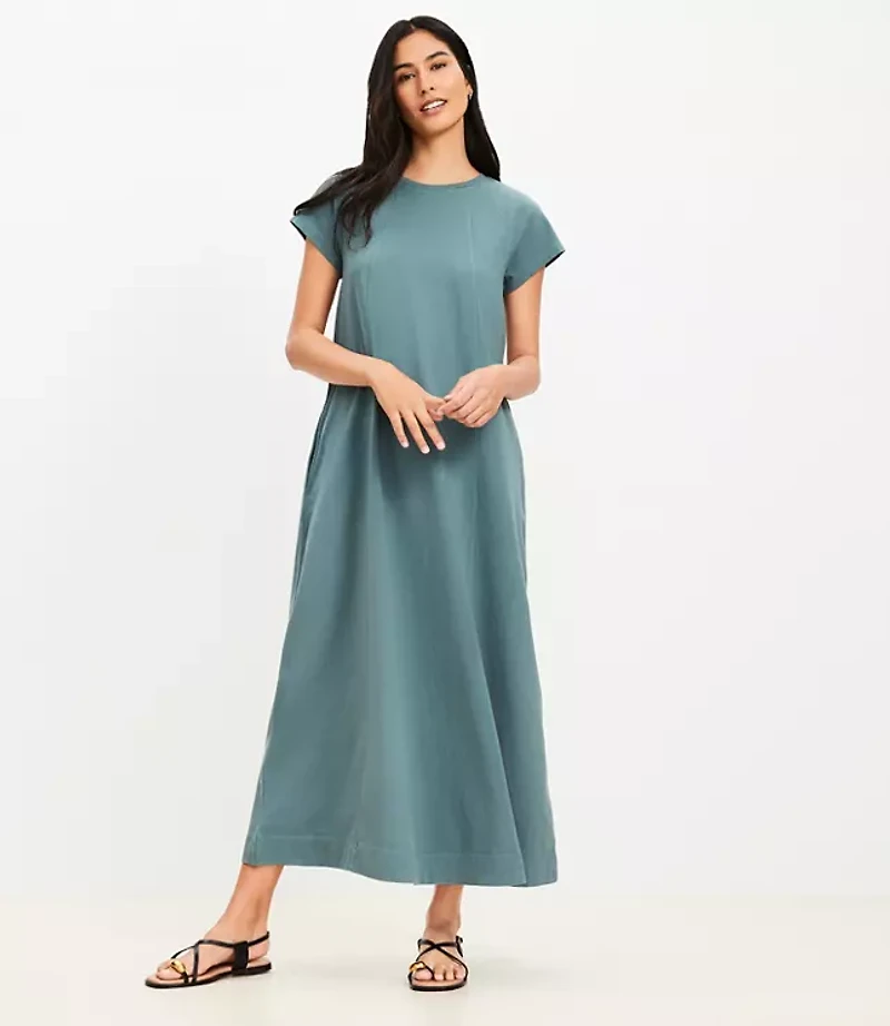 Seamed Maxi Pocket Dress