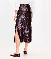 Petite Sequin Midi Skirt