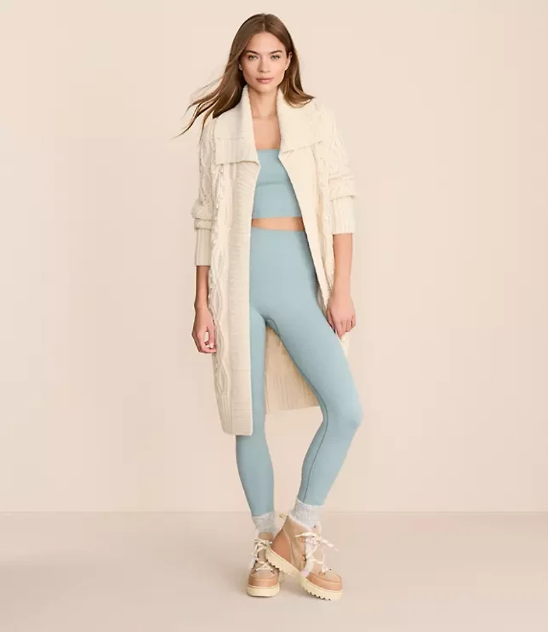 Petite Lou & Grey Cable Maxi Open Cardigan