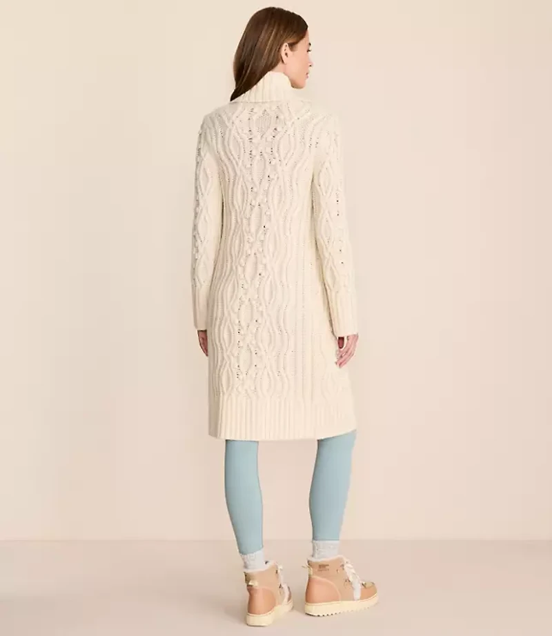 Petite Lou & Grey Cable Maxi Open Cardigan