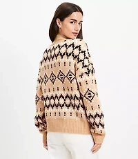 Fair Isle Modern Turtleneck Sweater