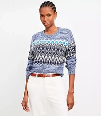 Sparkle Marled Fair Isle Sweater