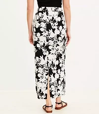 Garden Linen Blend Column Midi Skirt