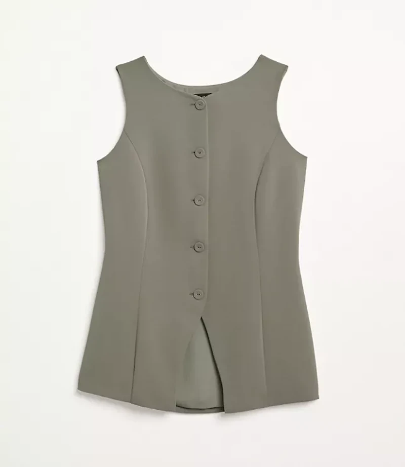 LOFT Versa Crepe Drape High Neck Vest