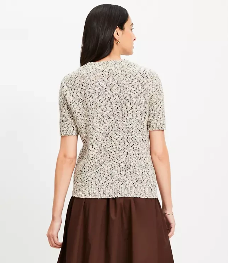 Marled Textured Sweater Tee