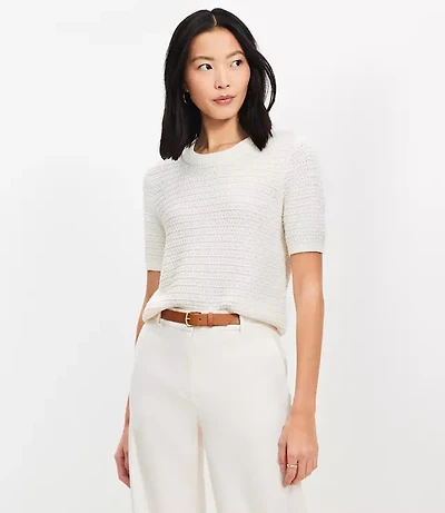 Textured Sweater Tee