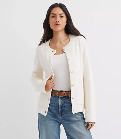 Waisted Patch Pocket Cardigan