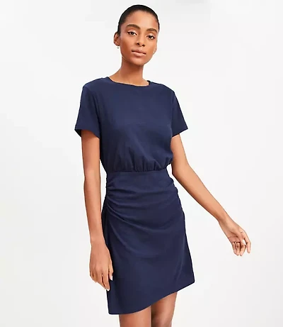 Ruched Mini Tee Dress