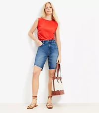 Denim Bermuda Shorts Vintage Dark Wash