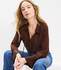 Double Tie Collared Shirt