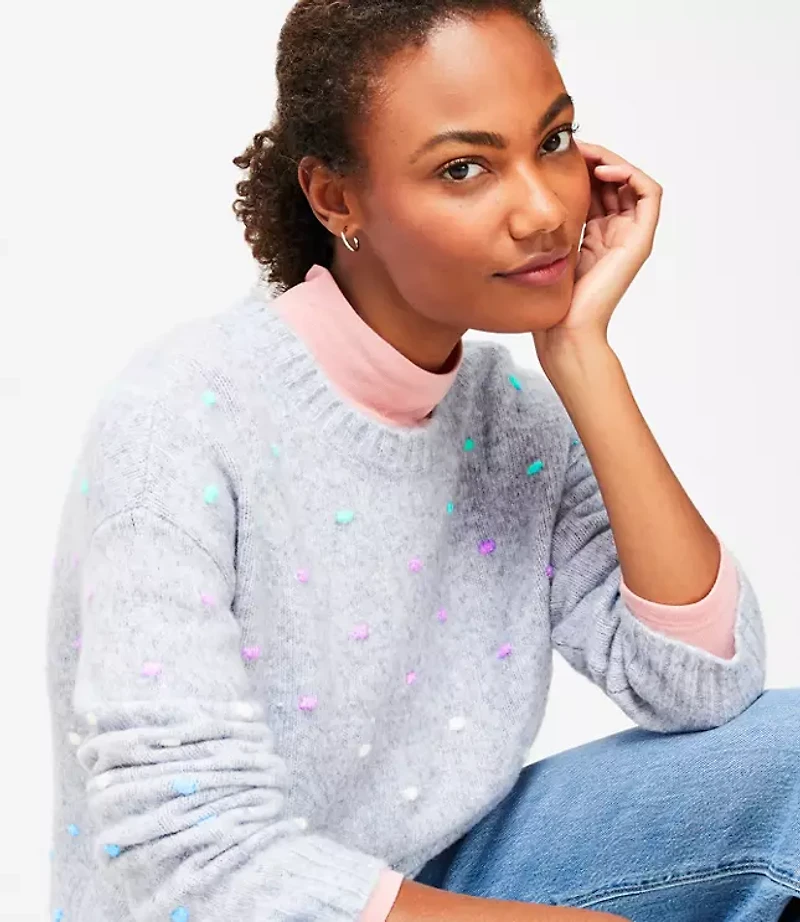 Multicolored Bobble Sweater