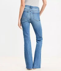 Petite Fresh Cut High Rise Slim Flare Jeans in Classic Mid Wash