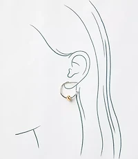 Mixed Metal Knot Hoop Earrings