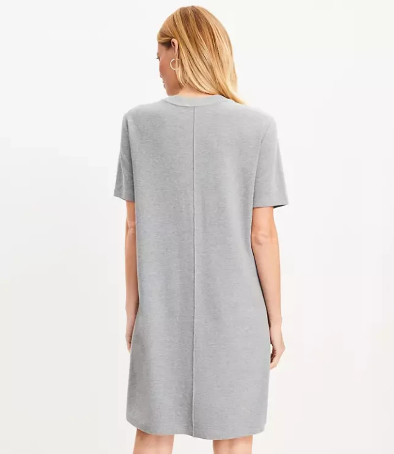 Heathered Ottoman Mini Tee Dress