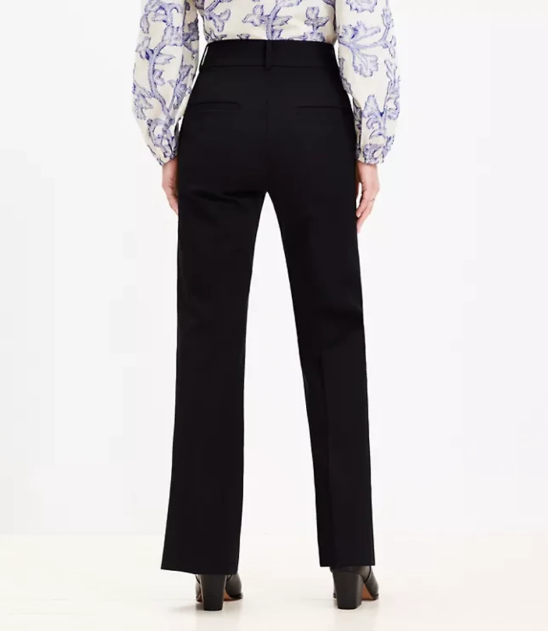 Curvy Pintucked Sutton Flare Pants in Bi-Stretch