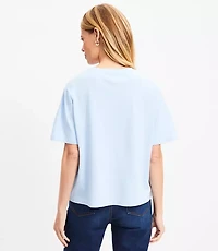 Floral Cutout Lace Yoke Tee