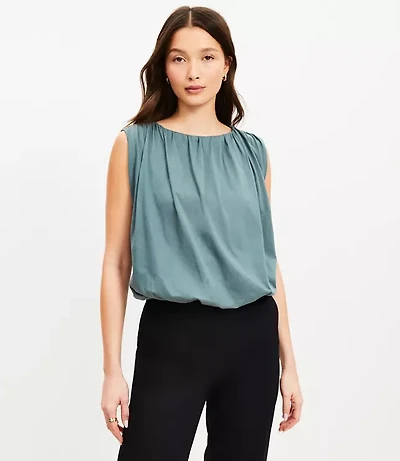 Ruched Bubble Hem Shell