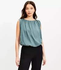 Ruched Bubble Hem Shell