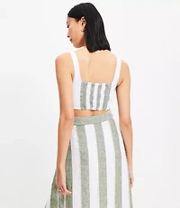 LOFT Beach Striped Linen Square Neck Bralette