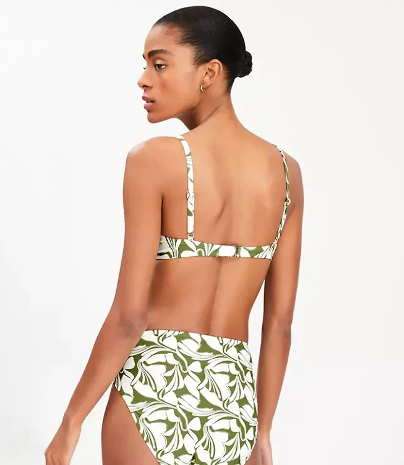 LOFT Beach Swirl Front Tie Bikini Top