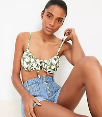 LOFT Beach Swirl Front Tie Bikini Top