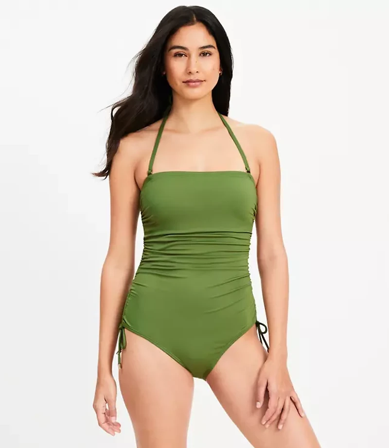 LOFT Beach Bandeau One Piece Swimsuit