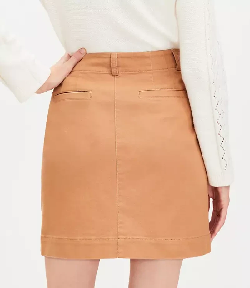 Petite Palmer Button Mini Pocket Skirt