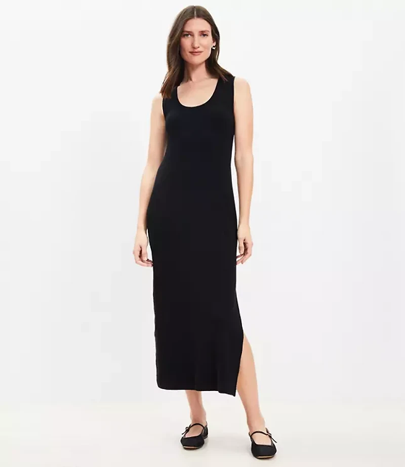Petite Perfect Ribbed Tank Midi Dress