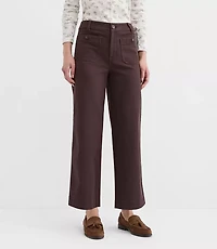 Curvy Palmer Wide Leg Crop Pants Twill