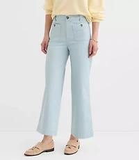Curvy Palmer Wide Leg Crop Pants Twill