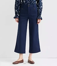 Curvy Palmer Wide Leg Crop Pants Twill