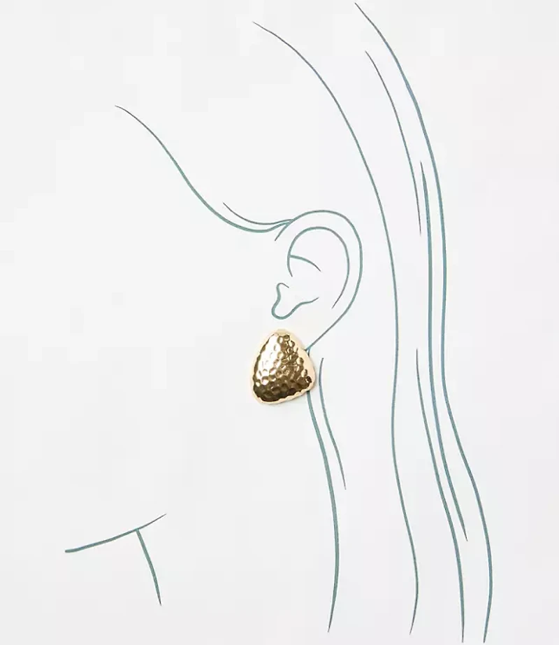 Textured Triangle Statement Stud Earrings