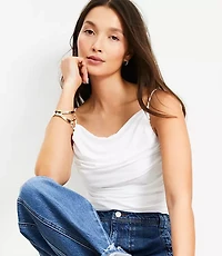 Ruched Apron Neck Top