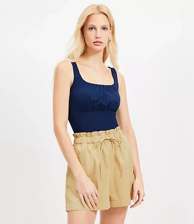 Ruched Empire Waist Tank Top
