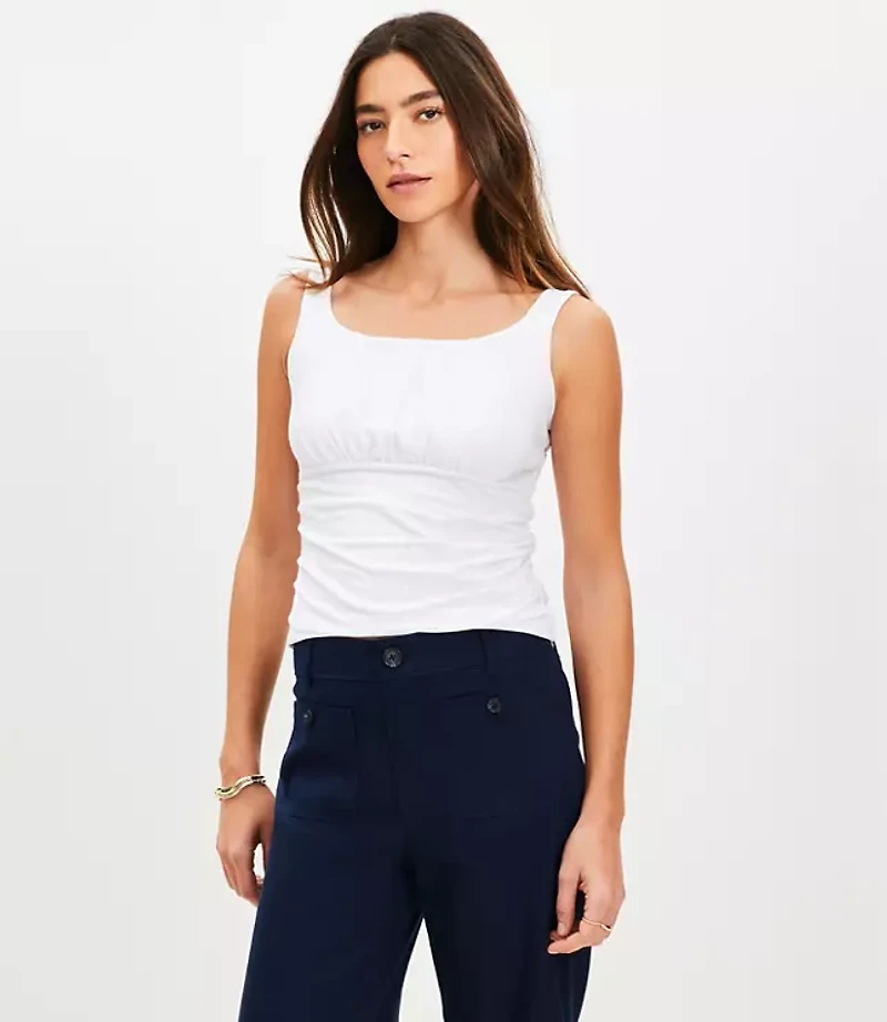 Ruched Empire Waist Tank Top