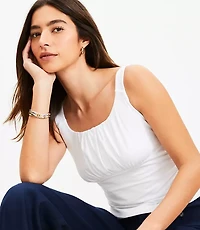 Ruched Empire Waist Tank Top