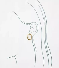 Mother Of Pearl Circle Statement Stud Earrings