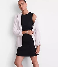 Petite LOFT Versa Crepe Drape Mini Pocket Dress