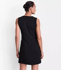 Petite LOFT Versa Crepe Drape Mini Pocket Dress