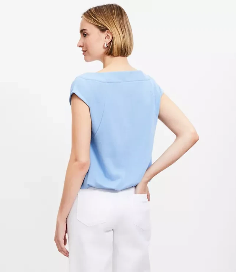 Petite Muscle Bubble Hem Sweatshirt