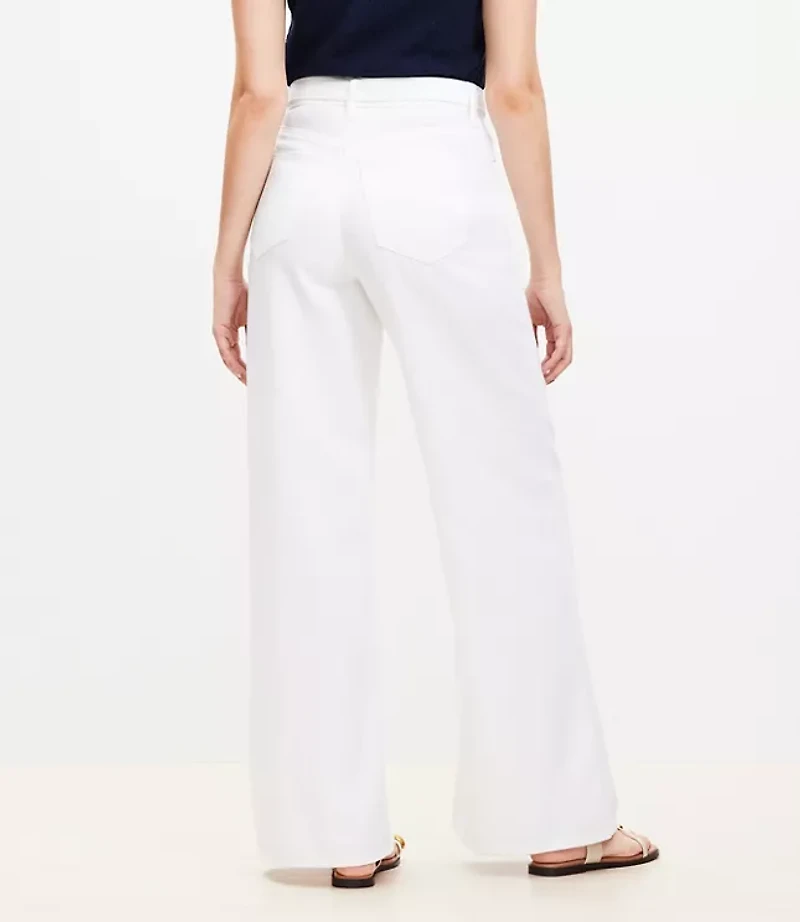 Palazzo Jeans in White