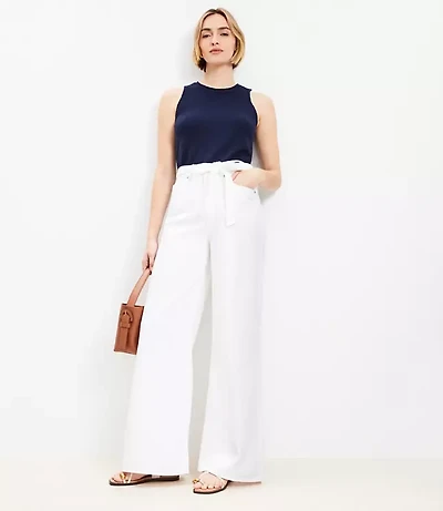Palazzo Jeans White